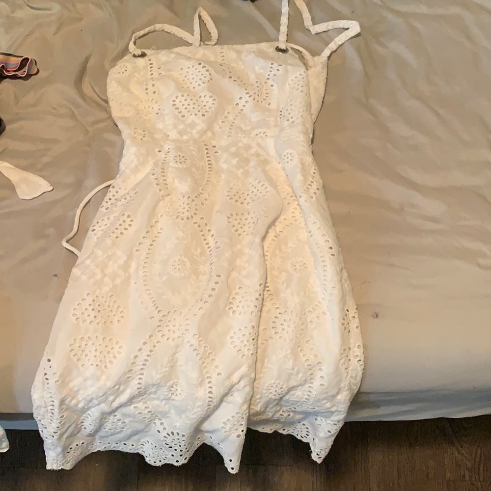 White dress with back detail
